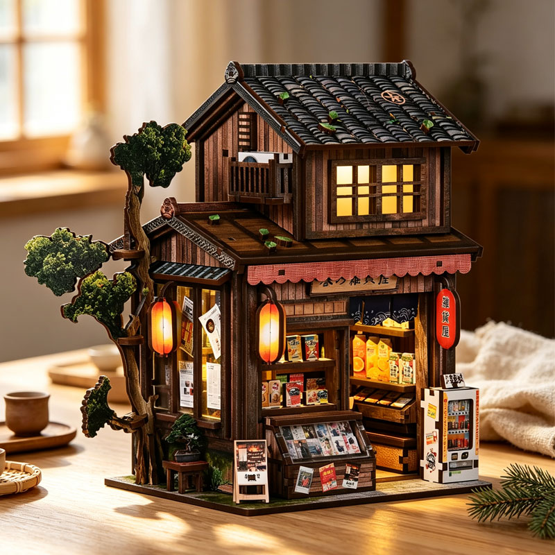 Miniature Led Light Kit For Dollhouse - DIY Miniature House Kit 3D Wooden