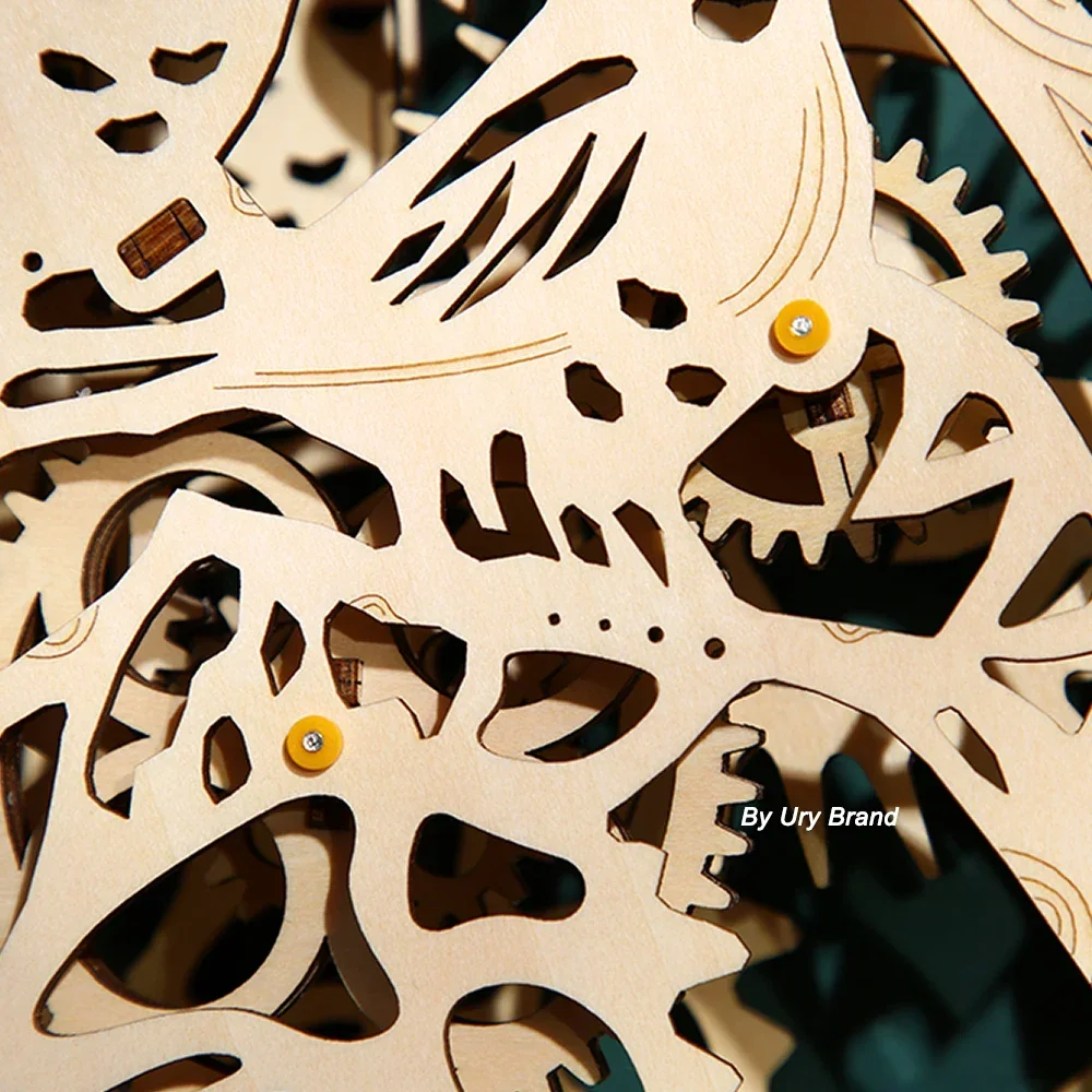 URY DIY 3D Wooden Puzzle Owl W - Wooden Clock Puzzle Mechanical Pendulum review and price