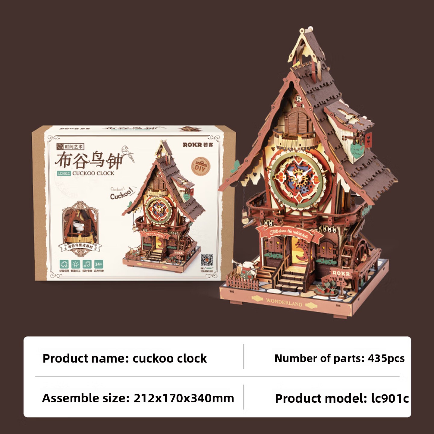 DIY Wooden Cuckoo Clock 3D Ass - Wooden Clock Puzzle Mechanical Pendulum review and price