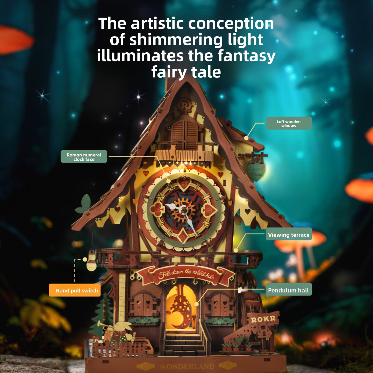 DIY Wooden Cuckoo Clock 3D Ass - Wooden Clock Puzzle Mechanical Pendulum review and price