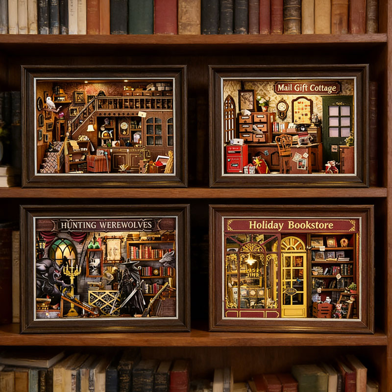 DIY 3D Wooden Book Nook Kit Mi - Miniature Led Light Kit For Dollhouse review and price