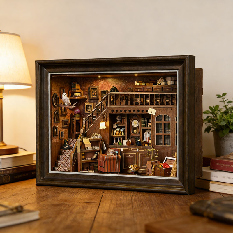 DIY 3D Wooden Book Nook Kit Mi - Miniature Led Light Kit For Dollhouse review and price