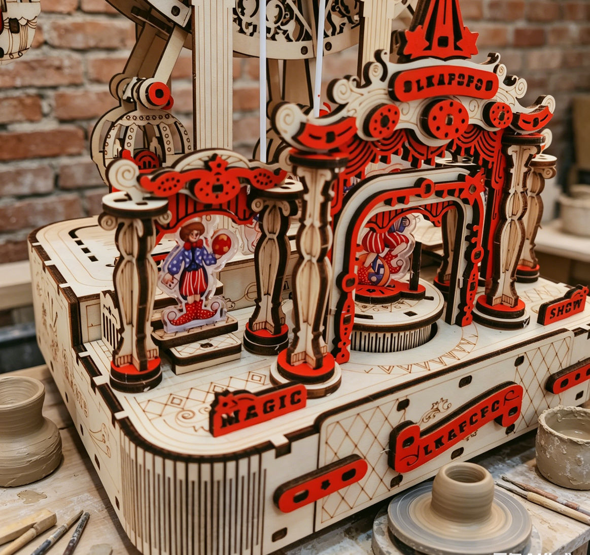 DIY Ferris Wheel 3D Wooden Puz - Music Box Wooden 3D Puzzle Rotating review and price