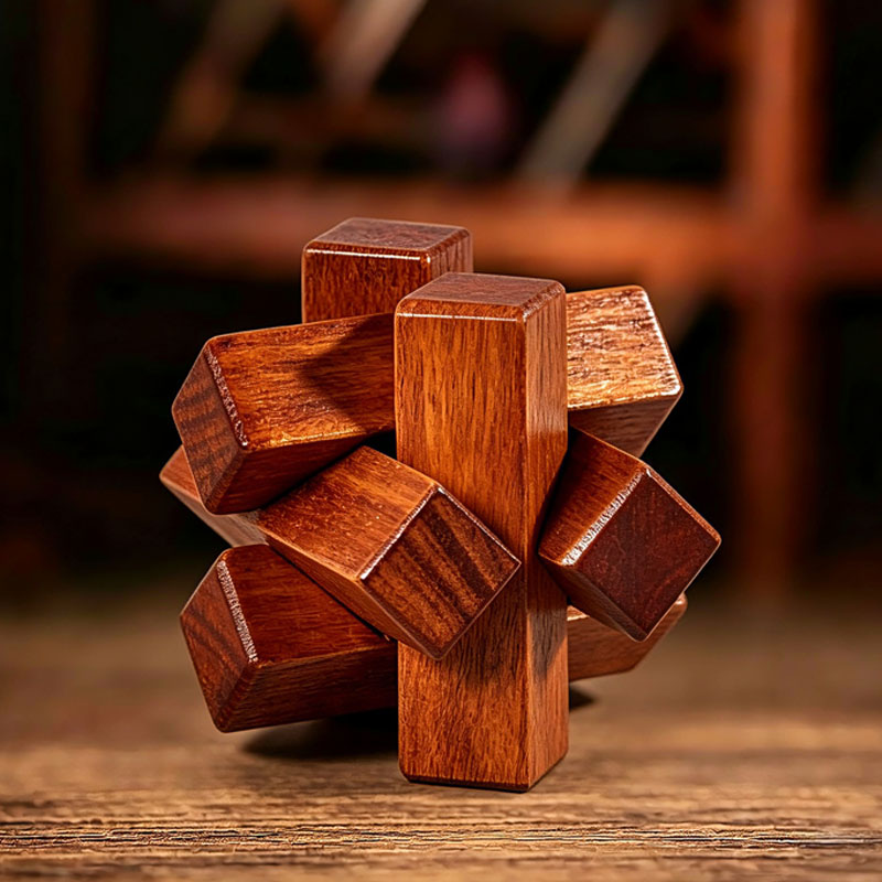 Wooden Knot Puzzle IQ Logic Tr - 3D Wooden Mechanical Puzzle Marble Run review and price