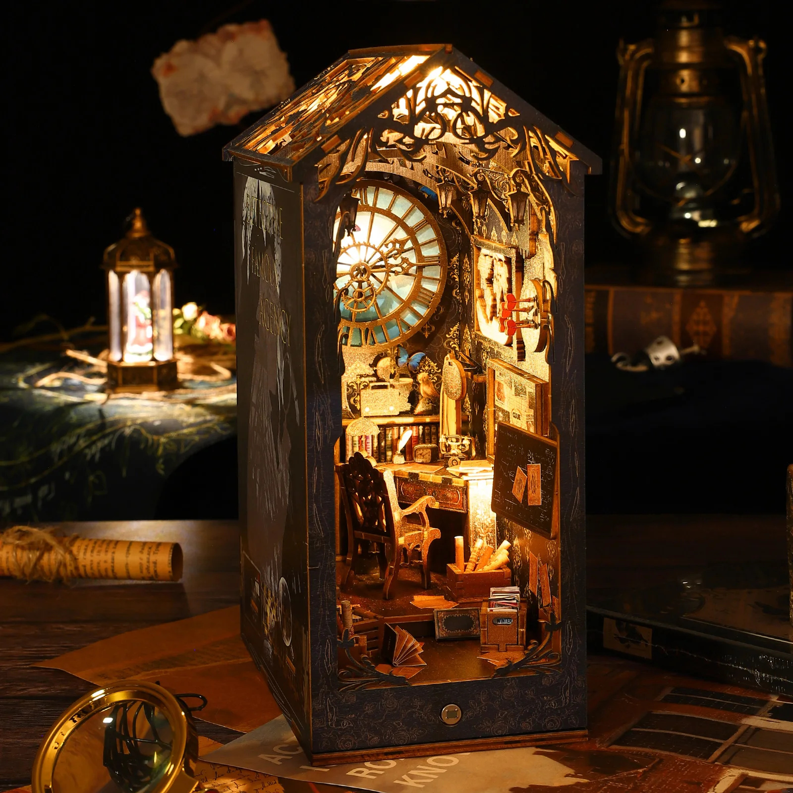 DIY Book Nook Kit 3D Wooden Pu - Miniature Led Light Kit For Dollhouse review and price
