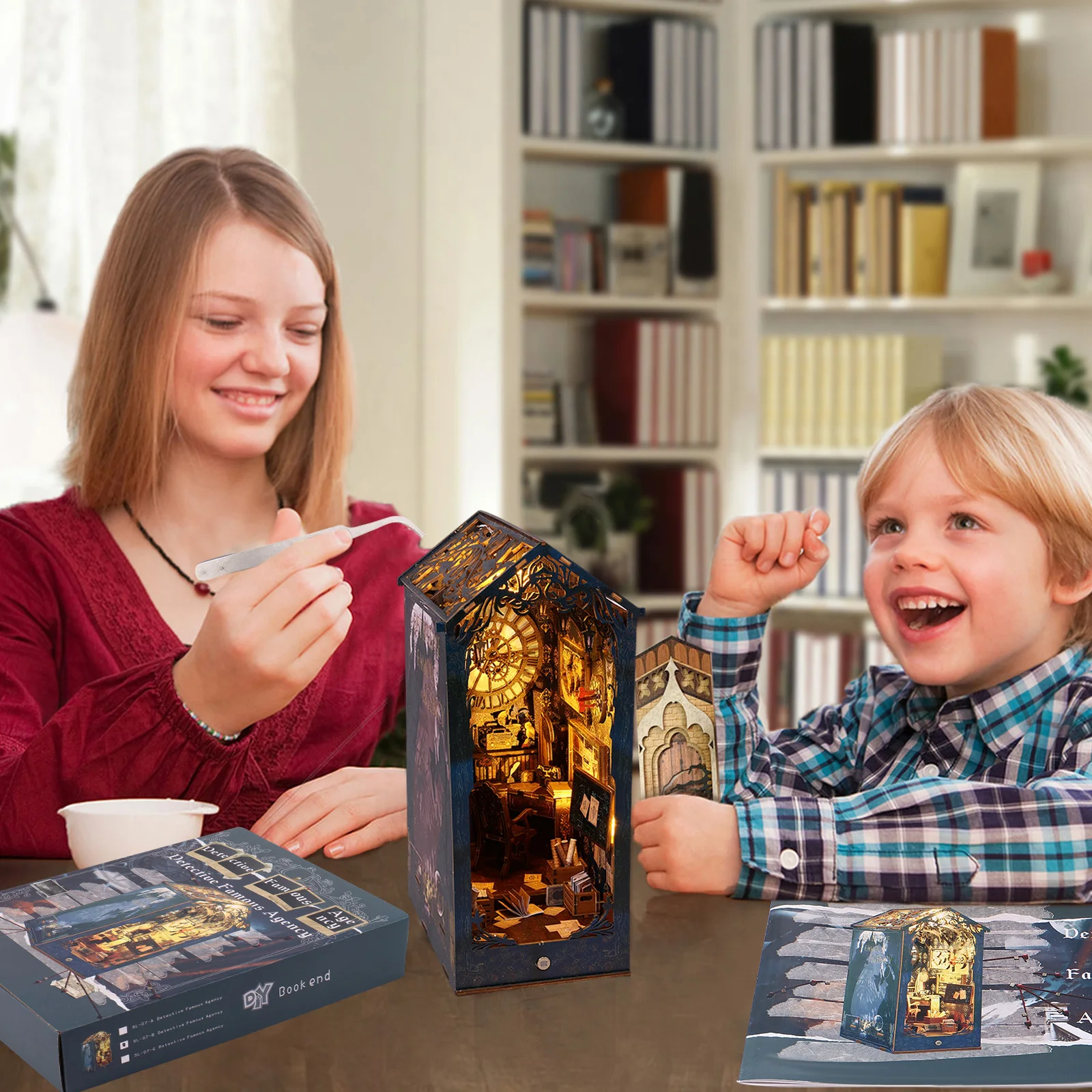 DIY Book Nook Kit 3D Wooden Pu - Miniature Led Light Kit For Dollhouse review and price