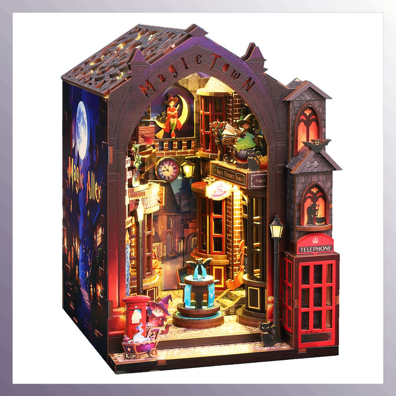 New Diy Wooden Magic Alley Boo - Book Nook Shelf Insert Alley Diy review and price