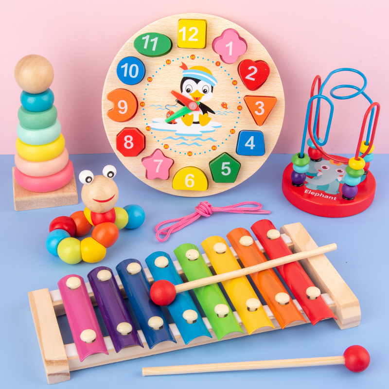 Montessori Baby Toys Kids 3D W - 3D Wooden Mechanical Puzzle Marble Run review and price