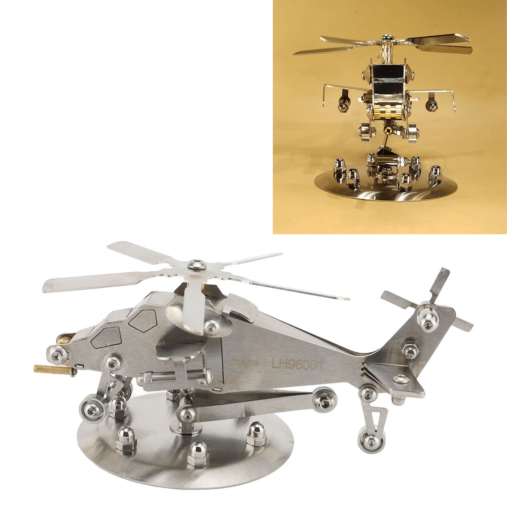 Stainless Steel Helicopter Mod - Metal 3D Puzzle Stainless Model Kit review and price