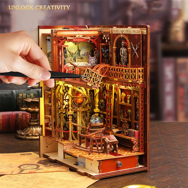 Book Nook Kit DIY Wooden Minia - Miniature Led Light Kit For Dollhouse review and price