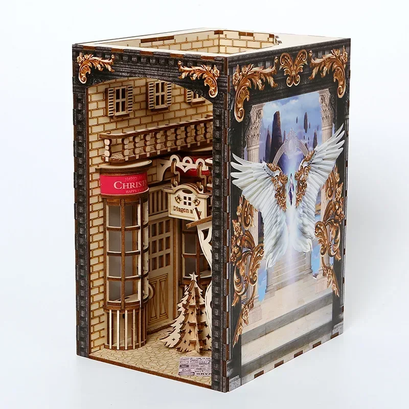 New Creative DIY Wooden Book N - Book Nook Shelf Insert Alley Diy review and price