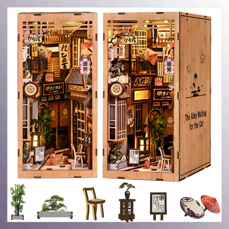 Diy Wooden The Alley Waiting F - Book Nook Shelf Insert Alley Diy review and price