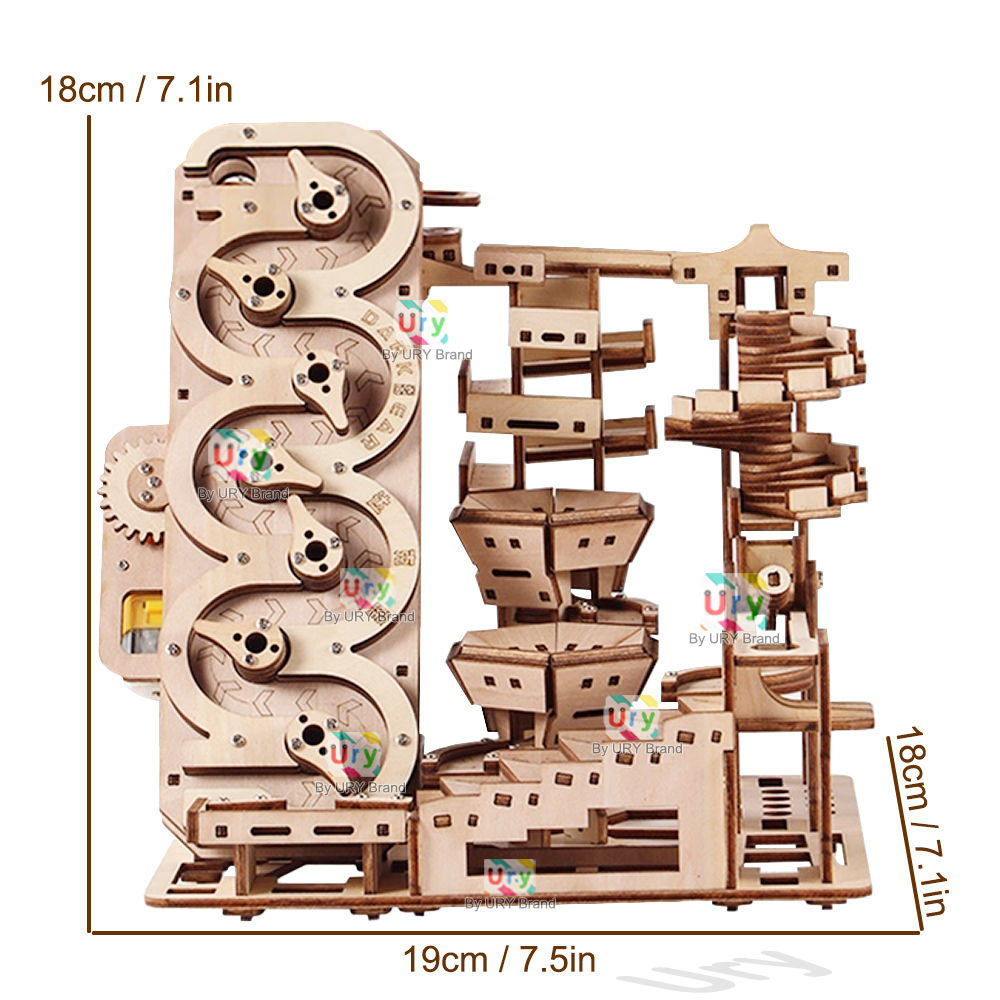 Ury 3D Wooden Puzzle Electric  - 3D Wooden Mechanical Puzzle Marble Run review and price