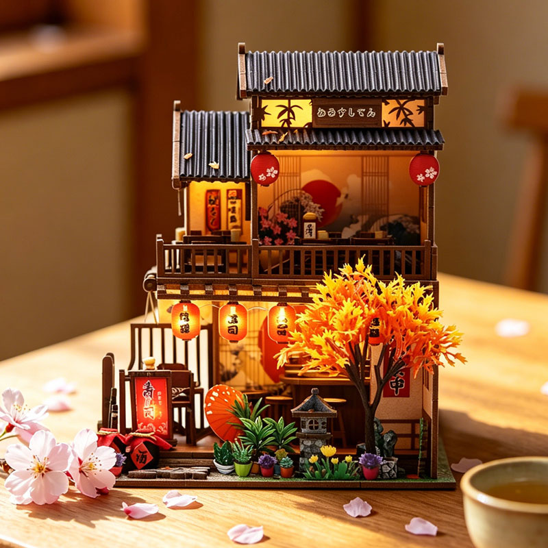 Japanese Izakaya Sushi Restaur - Miniature Led Light Kit For Dollhouse review and price