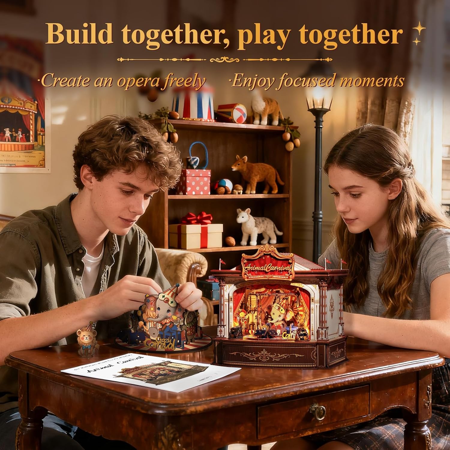 3D Wooden Puzzles Music Box -  - Music Box Wooden 3D Puzzle Rotating review and price